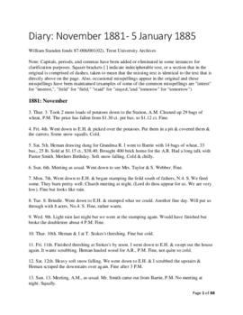 Diary (includes transcript)