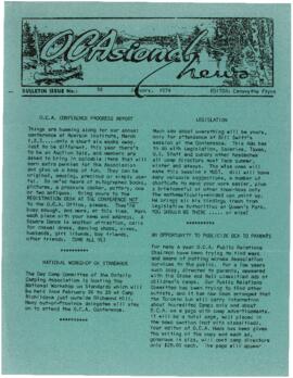 OCAsional News, bulletin issue no. 58