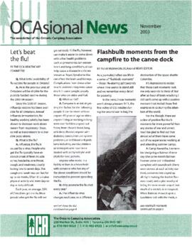 OCAsional News: The Newsletter of the Ontario Camping Association, with inserts