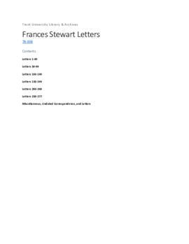 Frances Stewart Letters typescript